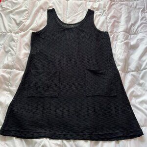 Womens S-M Gloria’s Fashions Black Bathing Suit Cover Up Resort Wear Beach VTG